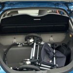 Nissan LEAF trunk stroller 150x150 Nissan LEAF with Baby Car Seats and Strollers