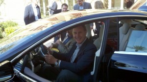 Tesla S Addison at Wheel